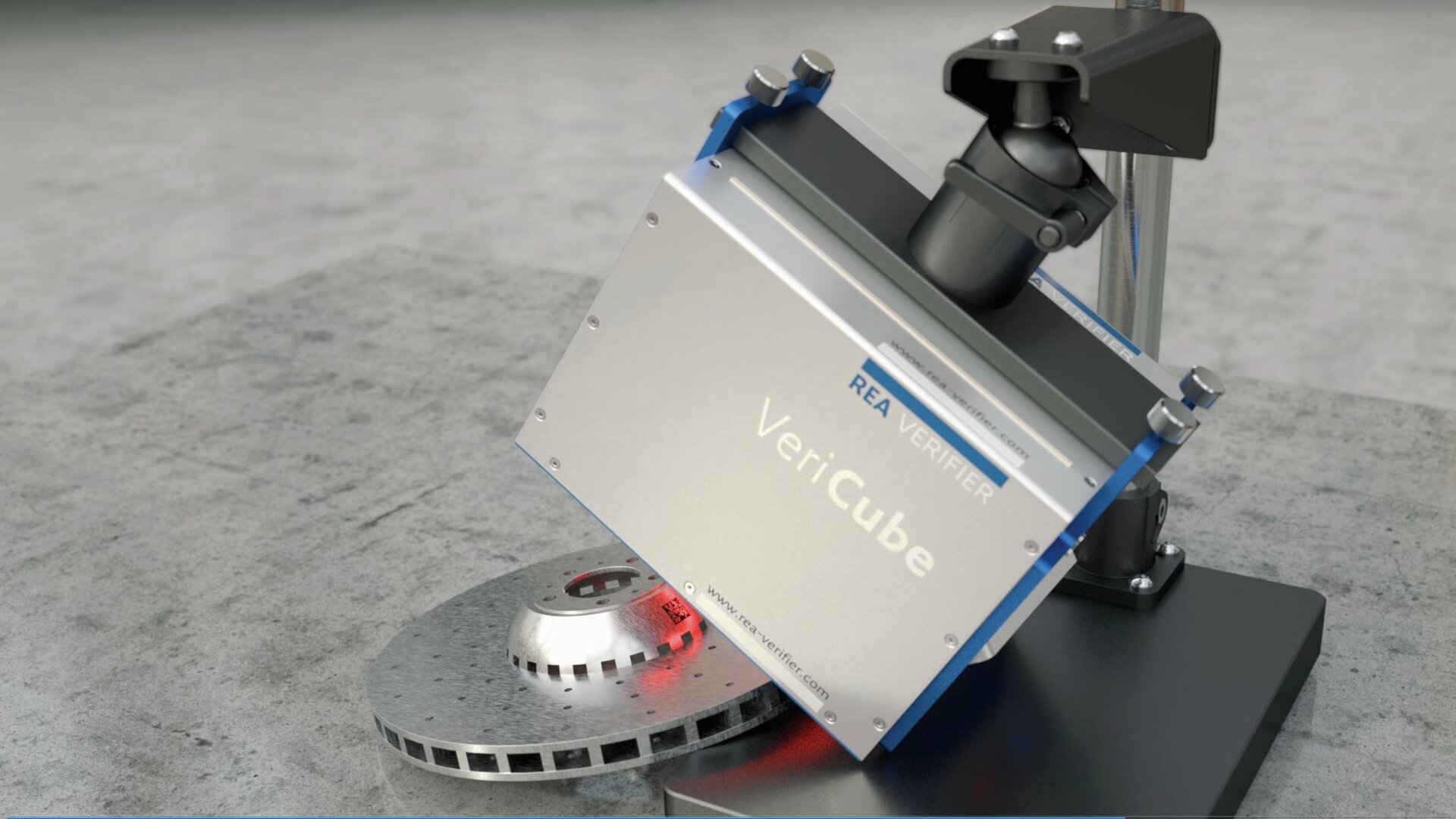 Inspection of the Data Matrix code on the brake disc during production – Rea Vericube