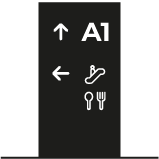 Ikona pylonów informacyjnych – oznakowanie wolnostojące w przestrzeni