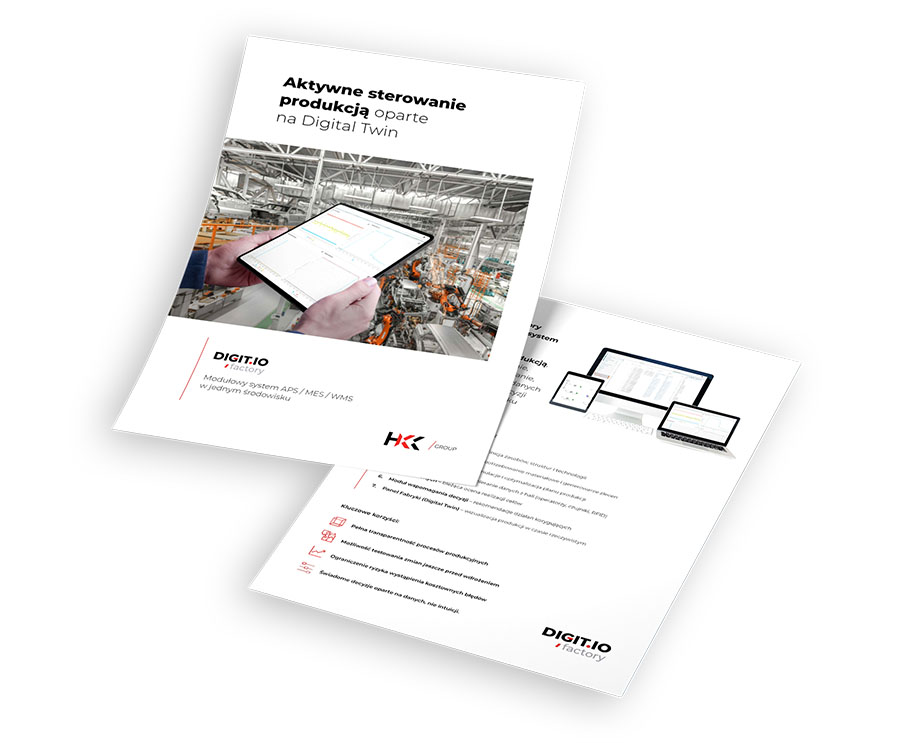 Grafika symboliczna mockup ulotki systemów digital twin