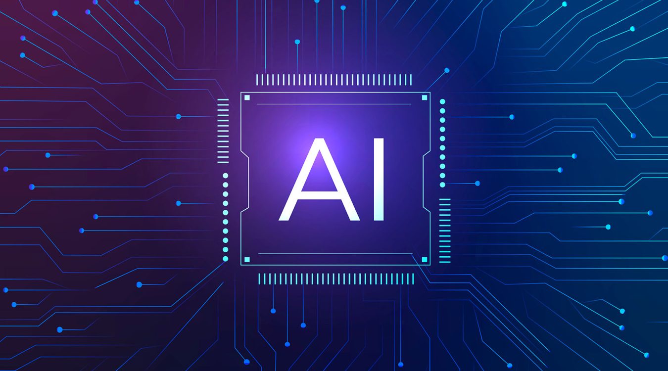 Grafika wizerunkowa z napisem AI – sztuczna inteligencja